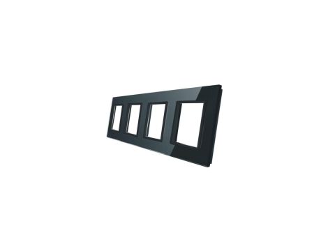 Livolo POCZWÓRNA CZARNA RAMKA SZKLANA 293 x 80mm GPF-4-62