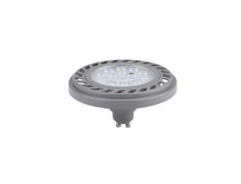 Żarówka ES111 gu10 15 led 9W S/WW 30s ciepła biała AR111 szara obudowa.