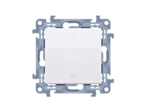 Simon10 Łącznik dwubiegunowy (moduł) 10AX, 250V~, zaciski śrubowe biały CW2.01/11