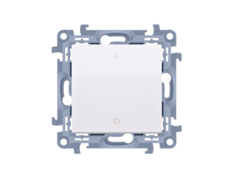 Simon10 Łącznik dwubiegunowy (moduł) 10AX, 250V~, zaciski śrubowe biały CW2.01/11