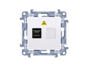 Simon 10 Gniazdo światłowodowe / optyczne pojedyncze biały CGS1.01/11