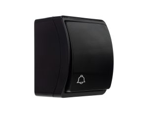 Koala Dzwonek przycisk n/t hermetyczny jednobiegunowy IP44 czarny