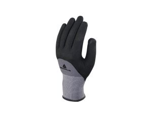 Rękawice dziane z poliamidu spandex (100) dłoń powlekana nitrylem/pu ścieg 15 kolor czarny rozmiar 9 MAIN VE729NO09