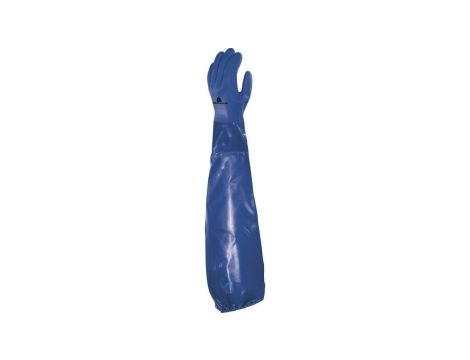 Rekawice chemiczne z PVC całkowicie powlekane na wkładzie z dżerseju dł. 62 cm kolor niebieski rozmiar 9 MAIN VE766BL09