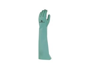 Rękawice z nitrylu chlorowane dł. 46 cm gr. 055 mm kolor zielony rozmiar 8/9 MAIN VE846VE08