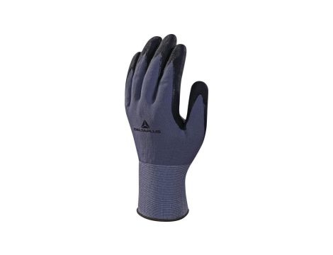 Rękawice dziane z poliamidu spandex (100) dłoń powlekana nitrylem ścieg 15 kolor szaro-czarny rozmiar 10 MAIN VE726NO10
