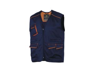 Kamizelka panostyle z poliestru (65) i bawełny (35) 235 g/m? kolor granatowo-pomarańczowy rozmiar S CORP M6GILBMPT