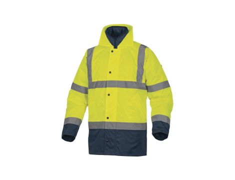 Kurtka ostrzegawcza przeciwdeszczowa 3 w 1 z poliestru oxford powlekanego poliuretanem - klasa 3 - pikowana podpinka z poliestru