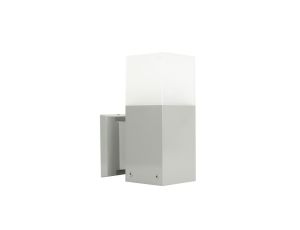 Kinkiet zewnętrzny Cube CB-K AL, E27 max 20W, kolor srebrny, 0438621