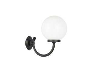 Kinkiet zewnętrzny Kule Classic K 3012/1/K 250 P OP, E27 max 60W, kolor czarny, klosz biały 0438621