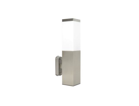 Kinkiet zewnętrzny Inox Kwadratowa SS802-A, E27 max 40W, kolor srebrny 0438621