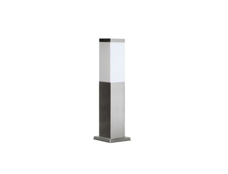 Oprawa oświetleniowa zewnętrzna, stojąca Inox Kwadratowa SS802-450, E27 max 40W, kolor srebrny, 0438621