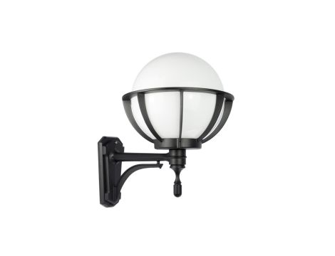 Kinkiet zewnętrzny Kule z koszykiem 250 K 3012/1/KPO 250 U OP, E27 max 60W, kolor czarny, klosz biały 0438621