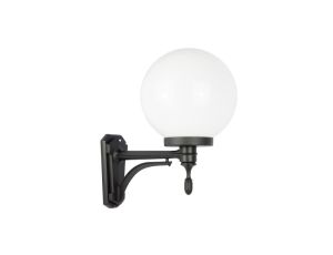 Kinkiet zewnętrzny Kule Classic K 3012/1/K 250 U OP, E27 max 60W, kolor czarny, klosz biały 0438621