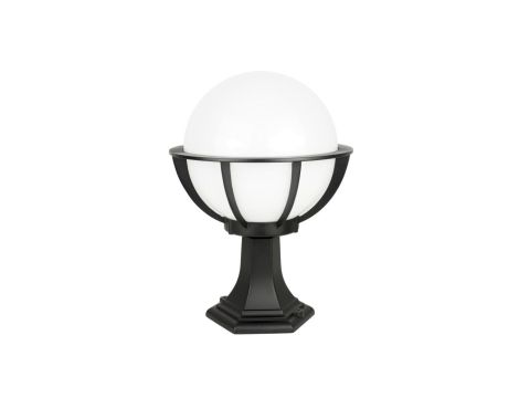 Oprawa oświetleniowa zewnętrzna, stojąca Kule z koszykiem 250 K 4011/1/KPO 250 OP, E27 max 60W, kolor czarny, klosz biały 043862