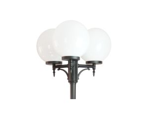 Oprawa parkowa, maszt oświetleniowy Kule Classic OGMWN 3 300 OP, E27 3 x max 100W, kolor czarny, klosz biały, regulowana wysokoś