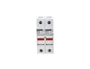 PODSTAWA BEZPIECZNIKOWA 2-POLOWA DO WKŁADEK 10x38 1000V DC MAX. 32A Z KONTROLKĄ