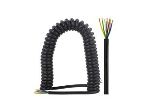 Przewód spiralny QLY-s kabel do przyczepy 7-żyłowy 12V bez wtyków 4,5m