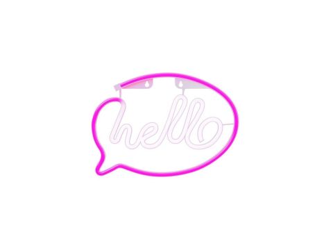 Neon LED HELLO róż biały Bat + USB FLNE15 Forever Light