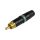 REAN Wtyk RCA Cinch na kabel do 6,1mm pozłacany czarno-zielony NYS373-5