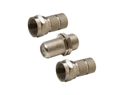 Przejście Łącznik antenowy F (gniazdo / gniazdo) + 2x Wtyk F nakręcany 7,0mm