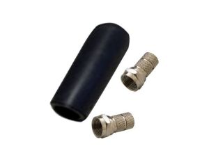 Wtyk antenowy F nakręcany 7,5mm na przewód YWDXpek + uszczelka Komplet 2szt. + ochronna osłona gumowa