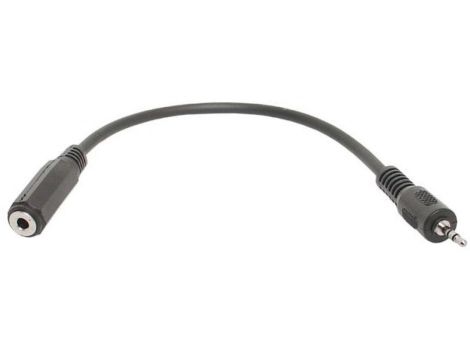 Przejście Adapter Audio AUX micro Jack 2,5mm Stereo (wtyk) / mini Jack 3,5mm Stereo (gniazdo) na kablu 20cm