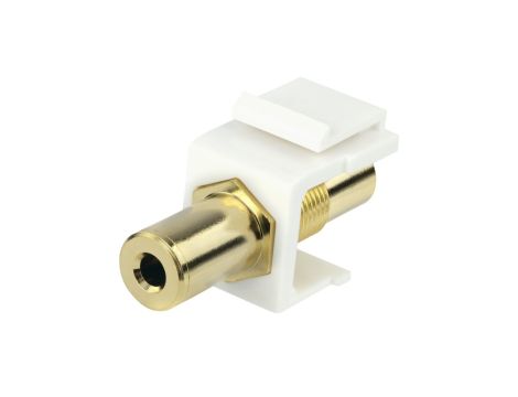 Gniazdo głośnikowe Audio mini Jack 3,5mm Stereo moduł typu keystone biały Mediabox