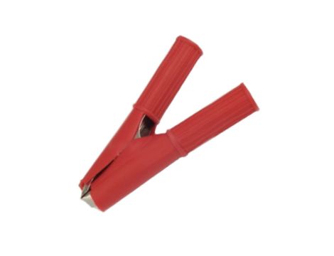 Złącze typu Krokodyl 15A izolowane czerwone