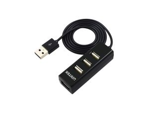 UNITEK Hub USB 2.0 A pasywny na 4 porty USB A czarny na kablu 0,8m