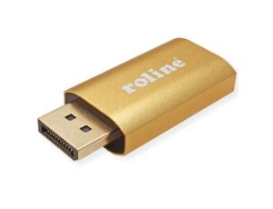 ROLINE GOLD Adapter DisplayPort - HDMI 4K@60 (wtyk / gniazdo) złoty