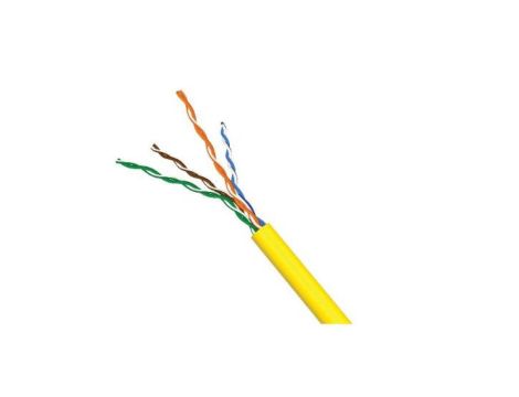 Kabel U/UTP PowerCat 5e, 4 pary, PVC, Żółty 39-504-PS /305m/