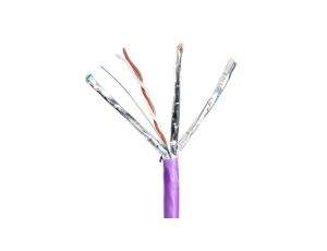 Kabel U/FTP PowerCat 6A 10G, 4 pary, LSZH, Fioletowy CAA-0322L-VL /500m/