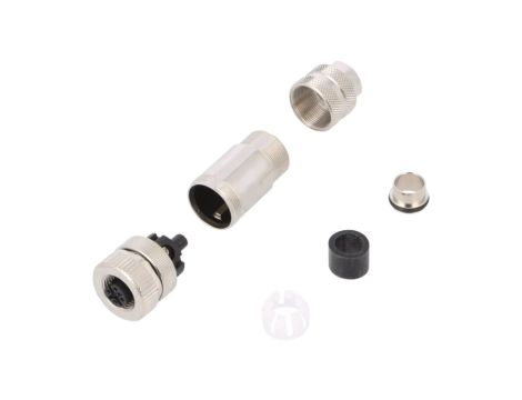 Wtyk M12 PIN: 5 żeńskie kod B-Profibus na przewód IP67 proste 99 1436 810 05