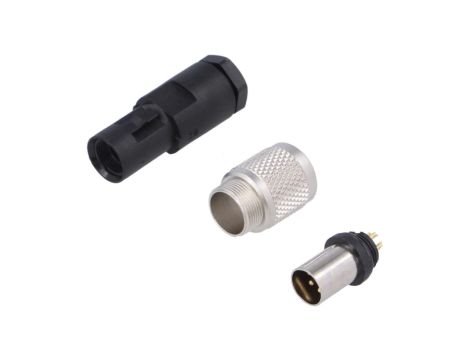 Złącze: M9 wtyk męskie Pokrycie: złocony 125V IP67 PIN: 5 3A 99 0413 00 05