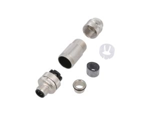 Wtyk M12 PIN: 4 męskie kod D-Ethernet na przewód IP67 proste 99 3729 810 04