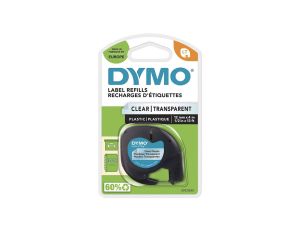 Taśma DYMO LT plastikowa 12mm / 4m przezroczysta 91221