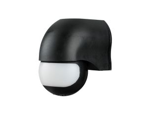Czujnik ruchu / zmierzchu PIR zewnętrzny LED CZARNY 180stopni 6S-CR3-B