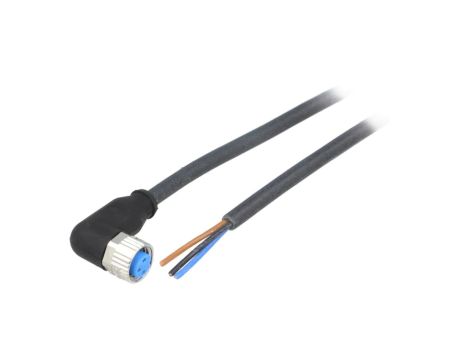 Przewód przyłączeniowy M8 PIN 3 kątowe 5m wtyk 60VAC 4A IP67 YG8U13-050UA1XLEAX