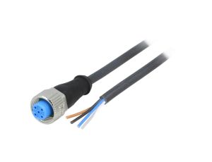 Przewód przyłączeniowy M12 -PIN 4 proste 5m wtyk 250VAC 4A YF2A14-050UB3XLEAX