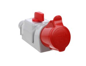 Gniazdo wt.izol.stałe 32A/400V 3P+N+Z z przełącz.L-O-P 197