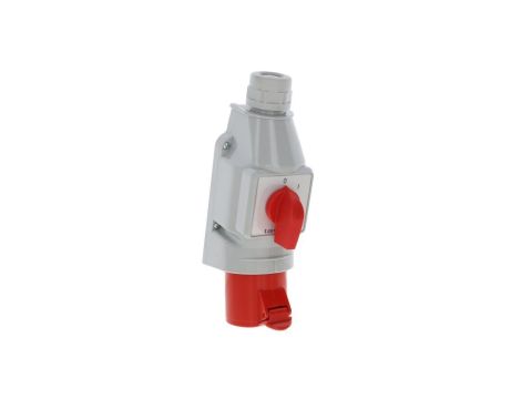 Gniazdo wt.izol.stałe 32A/400V 3P+Z z przełącz.0-1 186