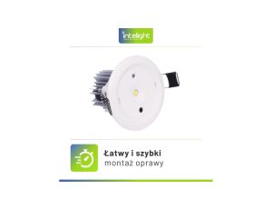 Oprawa sieciowo-awaryjna podtynkowa STARLET WHITE II LED SO 300 SA 3H MT IP20 / 92064