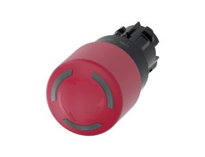 Przycisk bezpieczeństwa podświetlany 22mm tworzywo czerwony 30mm odbl. przez obrót IP69k SIRIUS ACT 3SU1001-1GB20-0AA0