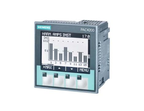 Analizator parametrów sieci PAC4200 x/1A x/5A licznik energii kl.0,2 MODBUS TCP/IP RJ45 2DI 2DO 22-65VDC 7KM4211-1BA00-3AA0