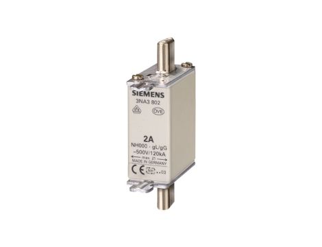 Wkładka topikowa NH000 32A gG 500V wersja standard zaczepy nieizolowane 3NA3812