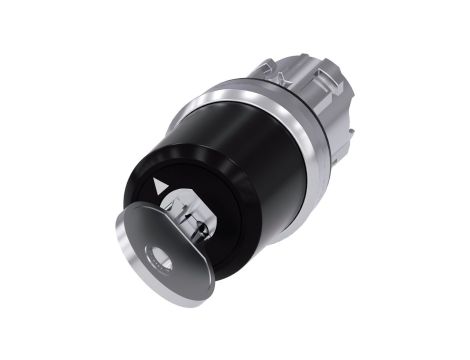 Przełącznik z kluczem BKS 22mm okrągły metal nr E7 (VW) bez klucza 2 poz. O-i monost. kąt zał. 90st. 3SU1050-5SF11-0AA0