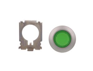 Przycisk podświetlany 30mm metal matowy zielony płaski z samopowrotem SIRIUS ACT 3SU1061-0JB40-0AA0