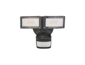 Kinkiet zewnętrzny, reflektor Duo 6556-PIR, LED 36W, 4000K, kolor czarny, 0438621