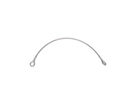 Zawiesie z liny stalowej galwanizowanej fi 8 mm z osłoną 2 pętle z kausza dł. 1 m kolor - rozmiar 1 M ANTI AM007